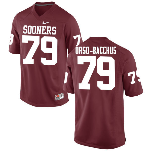 Men Oklahoma Sooners #79 Dwayne Orso-Bacchus College Football Jerseys Game-Crimson